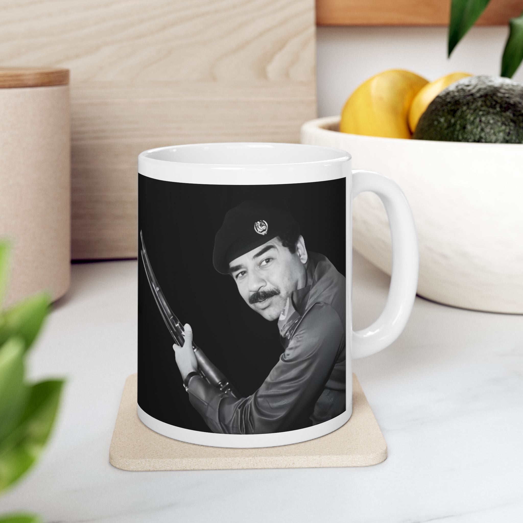 Novelty Mug - Saddam Hussein Image - Funny Gift for Coffee Lovers