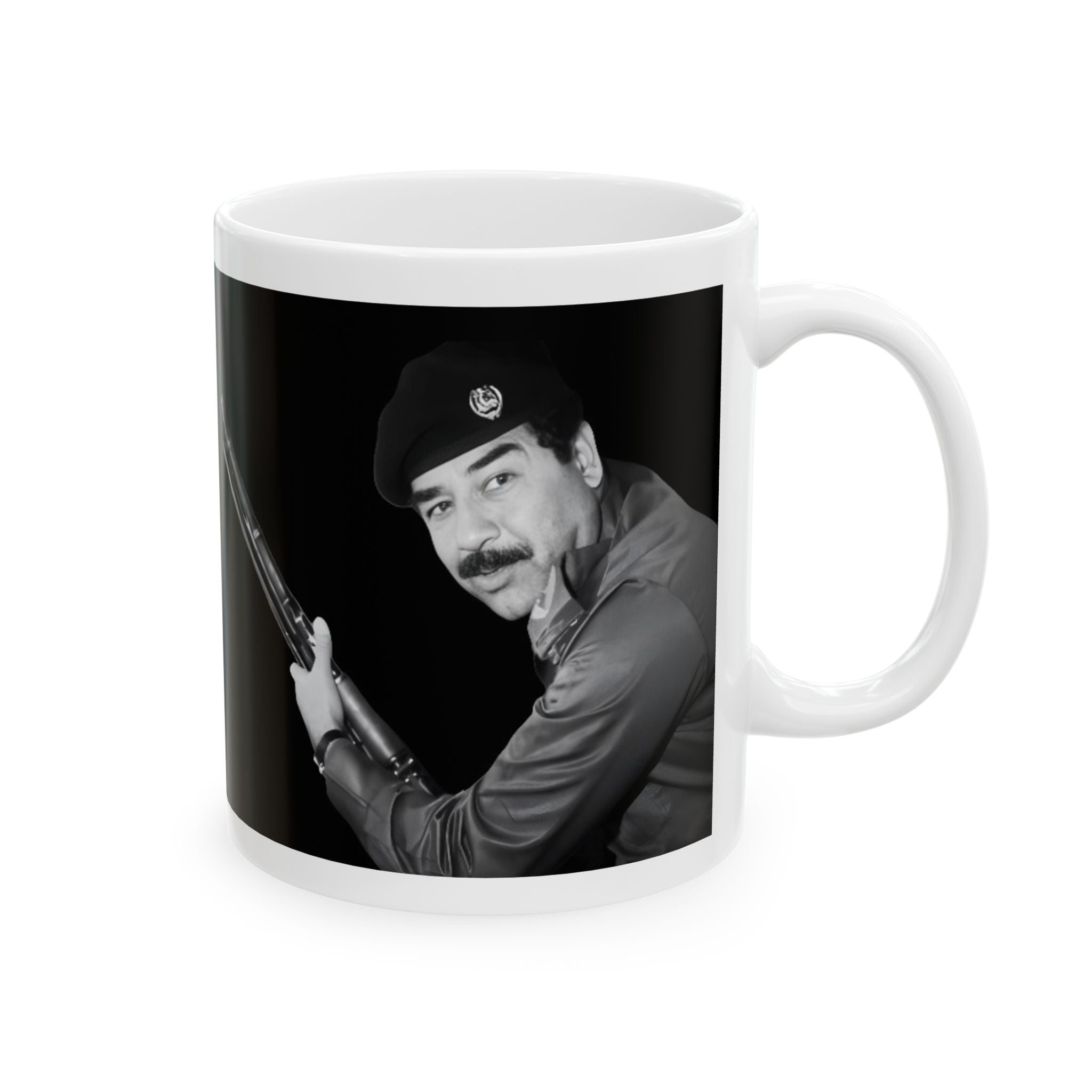 Novelty Mug - Saddam Hussein Image - Funny Gift for Coffee Lovers